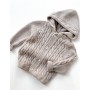 CAPPOTTINO TORTORA CON CAPPUCCIO IN 100% PURA LANA VERGINE MERINOS