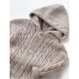 CAPPOTTINO TORTORA CON CAPPUCCIO IN 100% PURA LANA VERGINE MERINOS