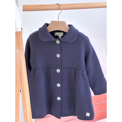 CAPPOTTINO BLU 100% PURA LANA VERGINE MERINO