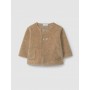 GIACCA DARK BEIGE  IN PILE CON TASCHE