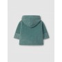 GIACCA POLAR CON CAPPUCCIO VERDE