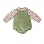 COMPLETINO SALOPETTE VERDE CON CAMICINO FARM