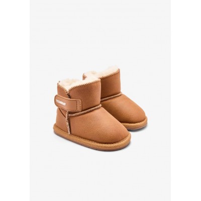 STIVALETTO AUSTRALIANO CON CHIUSURA A STRAPPO E FODERA IN PELLICCIA