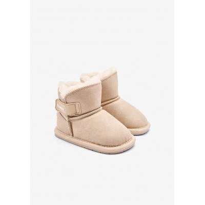 STIVALETTO AUSTRALIANO CON CHIUSURA A STRAPPO E FODERA IN PELLICCIA