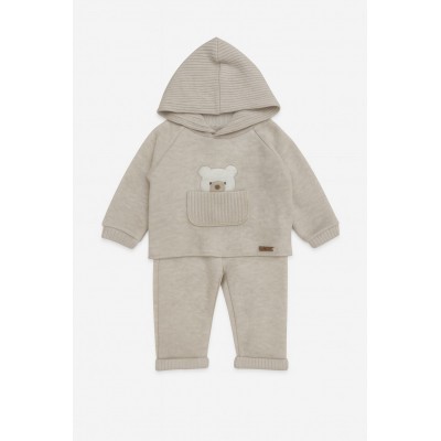 COMPLETO BEIGE MELANGE TEDDY
