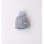 CAPPELLO IN LANA E COTONE CON POMPON