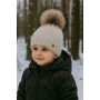 CAPPELLO BEIGE POMPON