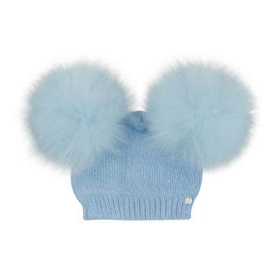 CAPPELLINO CIELO DOPPIO POMPON