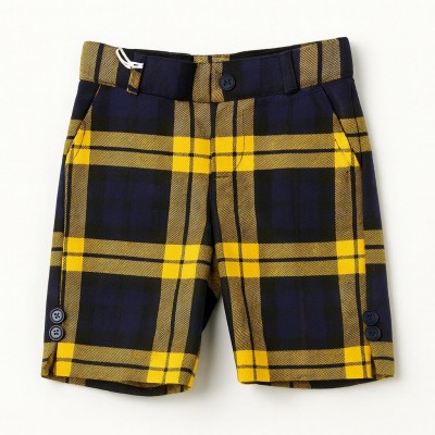 BERMUDA GIALLO A QUADRI