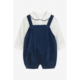 SALOPETTE IN CINIGLIA BLU SALOPETTE IN CINIGLIA BLU