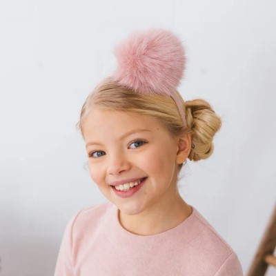 CERCHIETTO POMPON ROSA