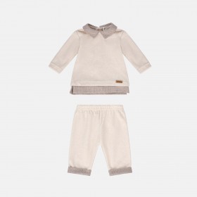 COMPLETO IN CINIGLIA BEIGE COMPLETO IN CINIGLIA BEIGE