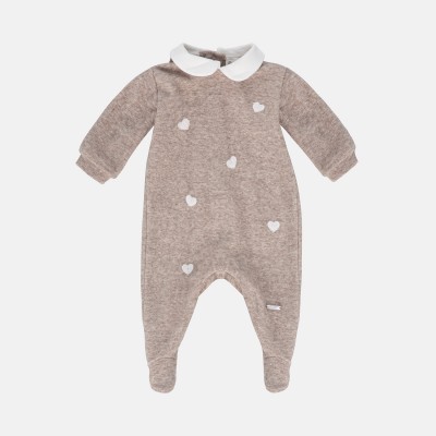 TUTINA BEIGE CON CUORICINI