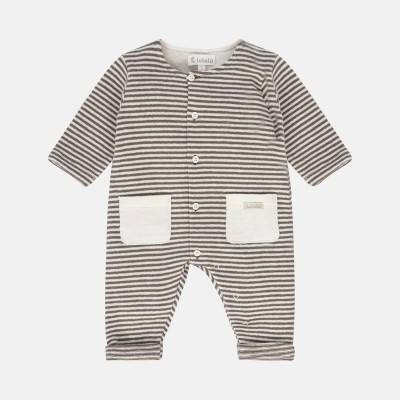 TUTINA A RIGHE IN MAGLIA KIWI CON TASCHE