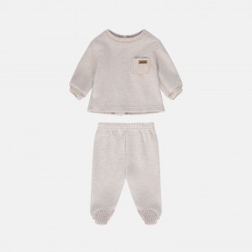 COMPLETINO CON GHETTINO BEIGE MELANGE COMPLETINO CON GHETTINO BEIGE MELANGE