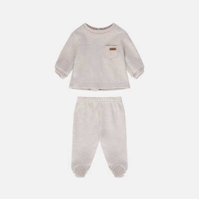 COMPLETINO CON GHETTINO BEIGE MELANGE