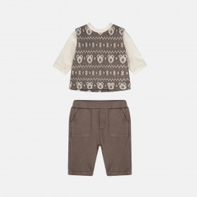 COMPLETINO TEDDY VERDONE IN MAGLIA COMPLETINO TEDDY VERDONE IN MAGLIA