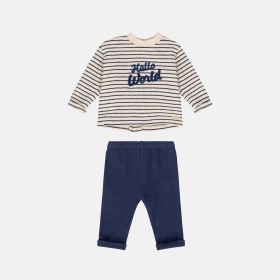 COMPLETINO A RIGHE BLU COMPLETINO A RIGHE BLU