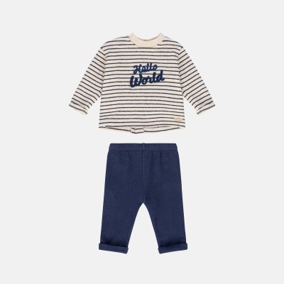 COMPLETINO A RIGHE BLU