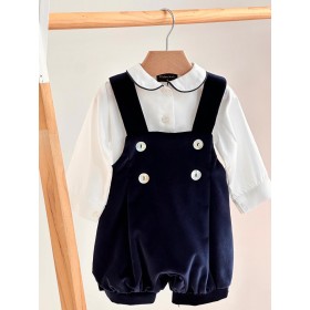 SALOPETTE BLU IN VELLUTO