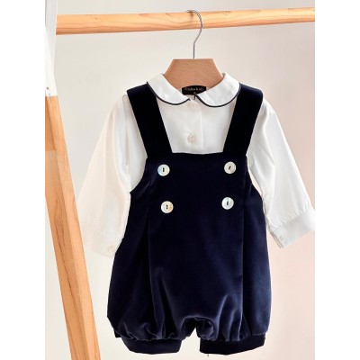 SALOPETTE BLU IN VELLUTO