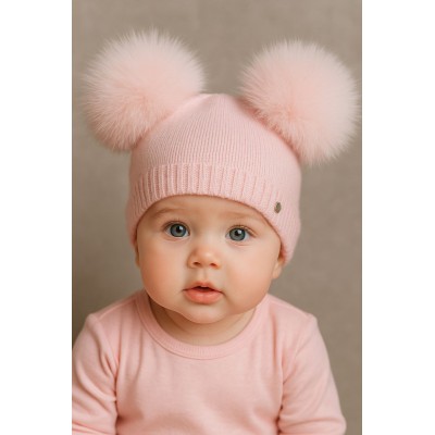 CAPPELLINO ROSA DOPPIO POMPON