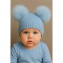 CAPPELLINO CIELO DOPPIO POMPON