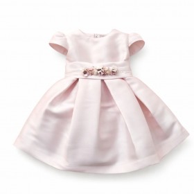 ABITO ROSA BAMBOLINA CON MEZZA MANICA A SBUFFO