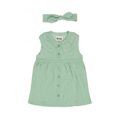 ABITINO VERDE ACQUA IN MUSSOLA CON FASCIA