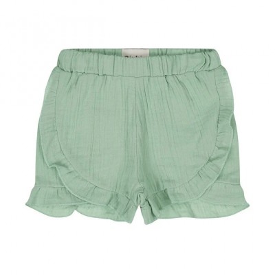 PANTALONCINO VERDE ACQUA IN MUSSOLA