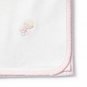 MUSSOLA BIANCA CON BORDO RIGATO