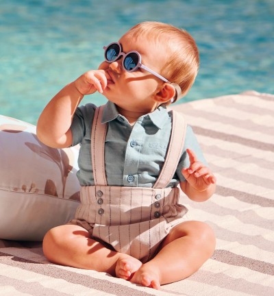 CAMICIA MEZZA MANICA VERDE ACQUA IN LINO E COTONE