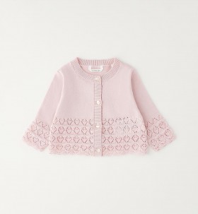 CARDIGAN SCALDACUORE TRAFORATO IN MAGLIA