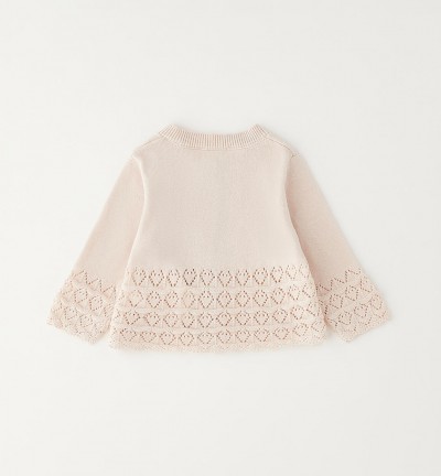 CARDIGAN SCALDACUORE TRAFORATO IN MAGLIA