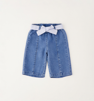 JEANS LUNGO IN TESSUTO