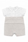 PAGLIACCETTO A RIGHE BEIGE CON COLLETTO A PUNTA