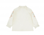 BLUSA LATTE CON FIORI RICAMATI