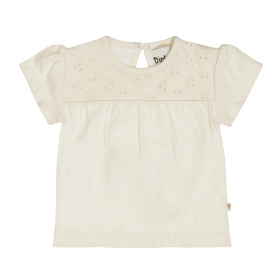 BLUSA LATTE CON RICAMI