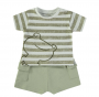 COMPLETINO VERDE A RIGHE