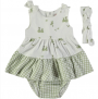 ABITINO VERDE CON CULOTTE E FASCIA