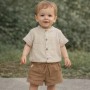 COMPLETINO CON CAMICIA COREANA MEZZA MANICA E PANTALONCINO