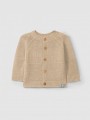 CARDIGAN GIROCOLLO IN MAGLIA BEIGE