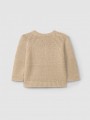 CARDIGAN GIROCOLLO IN MAGLIA BEIGE