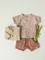 CARDIGAN GIROCOLLO IN MAGLIA BEIGE