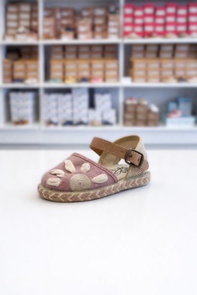 SANDALETTO ESPADRILLAS CON FIORE