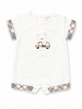 PAGLIACCETTO TEDDY CON MANICA E DETTAGLIO TARTAN