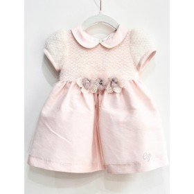 ABITO CON COLLETTO ROSA