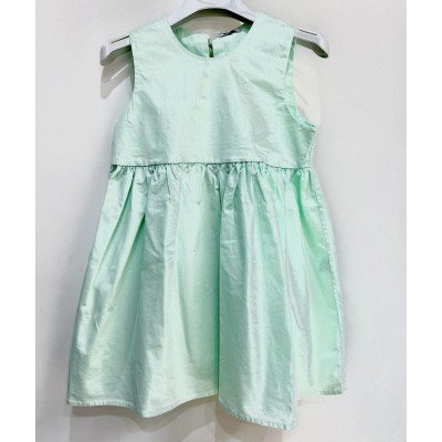 ABITO MENTA CON FIOCCO BIANCO IN TULLE