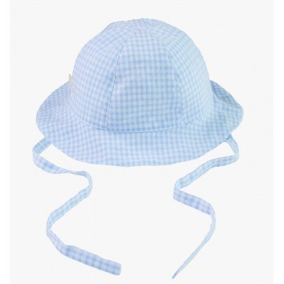 CAPPELLO A QUADRETTI CELESTE