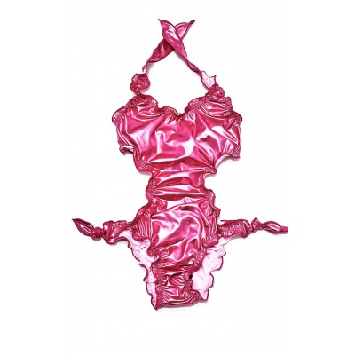 MONOKINI CON SCHIENA SCOPERTA FUCSIA METALIZZATO